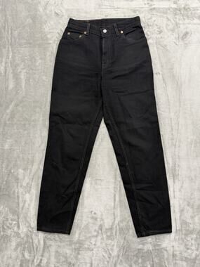 Vintage Levi's 550 Jeans Black Made In USA Relaxed Tapered Size 6 Misses Medium